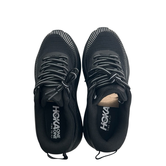 HOKA ONE ONE Women's BONDI 7 Black on Black Comfort Running Sneaker Size 7.5 - Picture 9 of 11